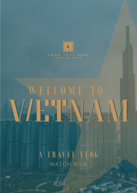 Vietnam Cityscape Travel Vlog Flyer Design
