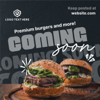 Burgers & More Coming Soon Linkedin Post Design