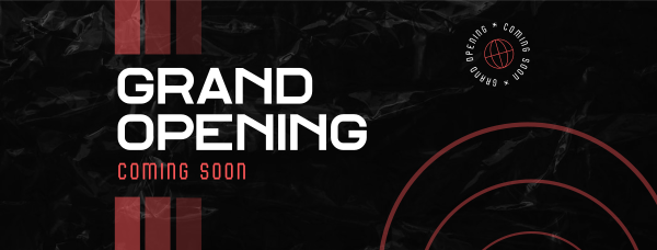 Abstract Shapes Grand Opening Facebook Cover Design Image Preview