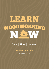 Woodworking Course Poster Design