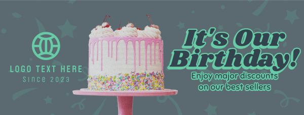 It's Our Birthday Doodles Facebook Cover Design