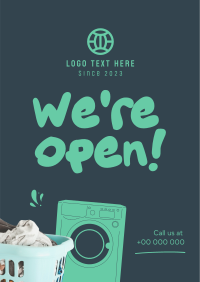 Laundry Opening Poster Design
