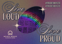 Retro Pride Month Postcard Image Preview