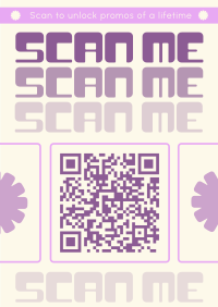 Fun Minimalist QR Promo Poster Design