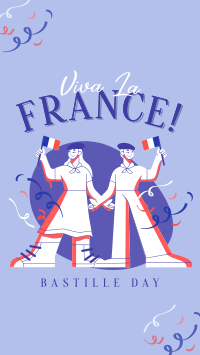 Wave Your Flag this Bastille Day Facebook Story Design