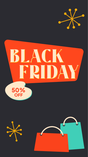 Retro Black Friday  Facebook story Image Preview