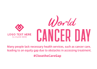 Cancer Day Ribbon Pin Postcard Image Preview