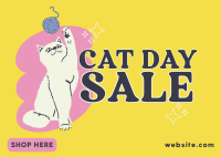 Meow Day Sale Postcard Image Preview