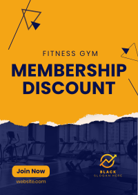 Fitness Membership Discount Poster Design