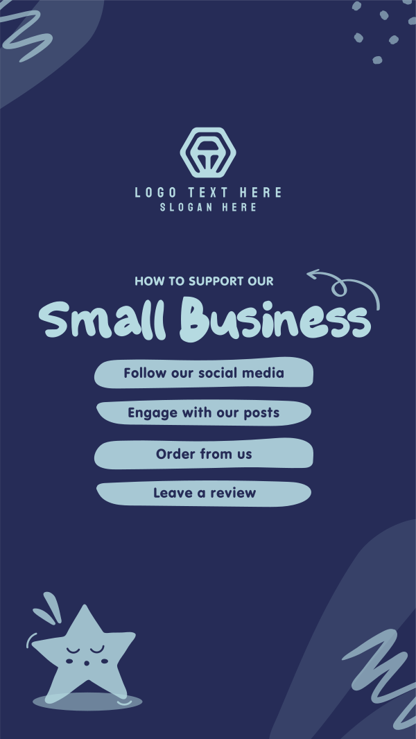 Support Small Business Facebook Story Design