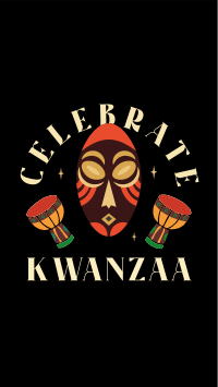 Kwanzaa African Mask  Facebook story Image Preview