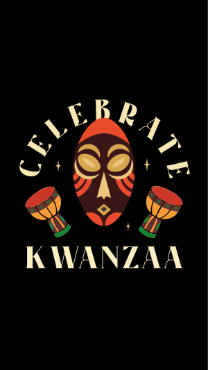 Kwanzaa African Mask  Facebook story Image Preview