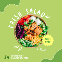 Fresh Salad Delivery Instagram Post Design