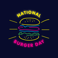 Neon Burger Instagram post Image Preview