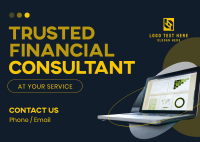 Financial Consultant Service Postcard Image Preview