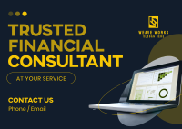 Financial Consultant Service Postcard Image Preview