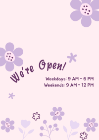 We're Open Flower Power Poster Image Preview