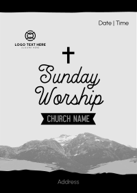 Church Sunday Worship Flyer Image Preview