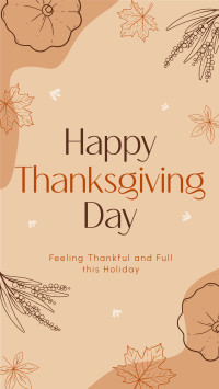 Minimalist Thanksgiving TikTok Video Image Preview