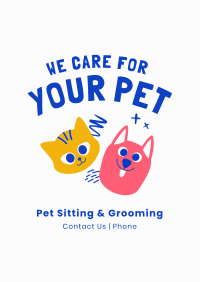 We Care For Your Pet Flyer Design