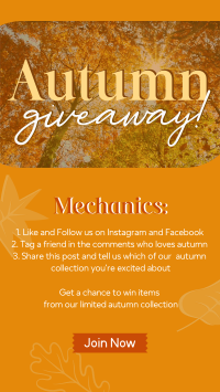 Autumn Leaves Giveaway Instagram Story Design