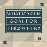Monday Goal Engagement Instagram Post Design