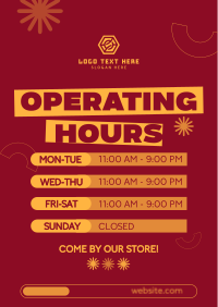  Quirky Operating Hours Poster Preview