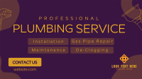 Simple Plumbing Service Facebook Event Cover Preview