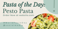 Minimalist Pasta Day Twitter Post Image Preview