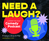 Podcast for Laughs Facebook Post Design