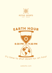 Earth Hour Glass Flyer Image Preview