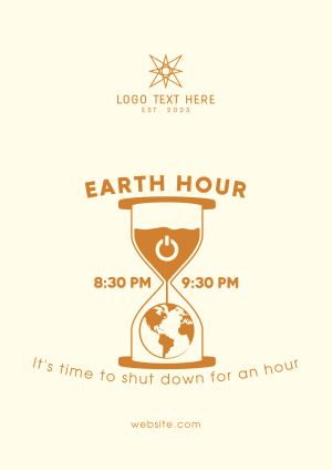 Earth Hour Glass Flyer Image Preview