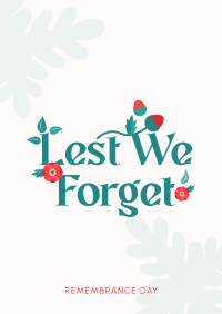 Remembrance Poppy Flower  Poster Image Preview