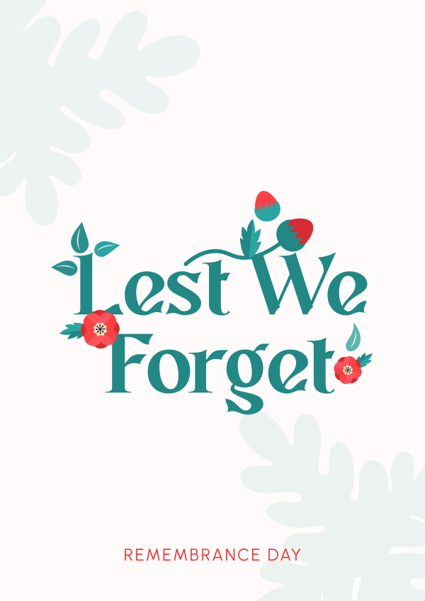 Remembrance Poppy Flower  Poster Design Image Preview