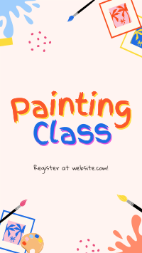 Quirky Painting Class Facebook Story Design