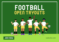 Try Outs are Open Postcard Image Preview