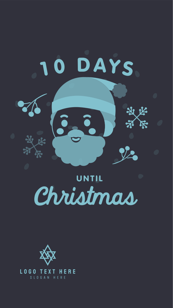 Cute Santa Countdown Instagram Story Design Image Preview