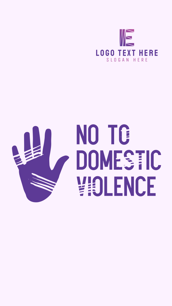 No to Domestic Violence Instagram Story Design Image Preview