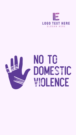 No to Domestic Violence Instagram story Image Preview