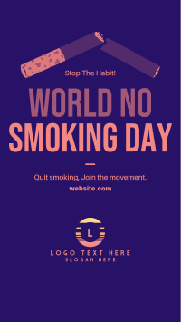 World No Smoking Day Facebook story Image Preview