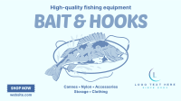 Bait & Hooks Fishing Facebook Event Cover Design