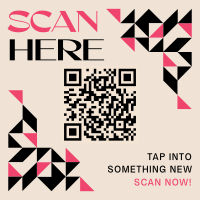Geometric Scan Here Instagram Post Preview
