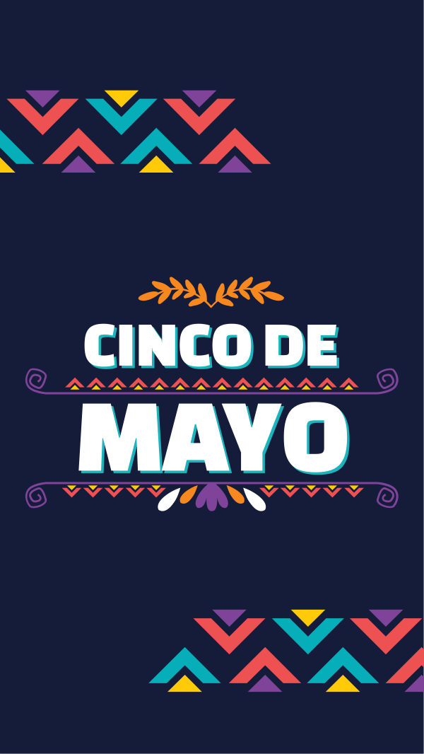 Cinco De Mayo Triangles Instagram Story Design Image Preview