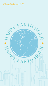 Earth Hour Lineart Instagram Story Design