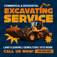 Professional Excavation Service  Linkedin Post Design