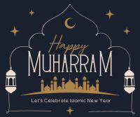 For Mosque Muharram Facebook Post Design