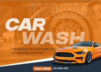 Professional Car Cleaning Postcard Design