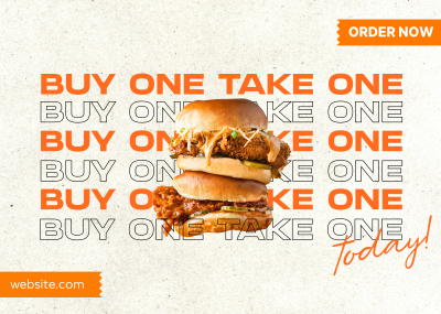 Burger Day Promo Postcard Image Preview