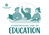 Students International Education Day Postcard Image Preview