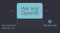 Minimal Welcome We're Open Animation Preview
